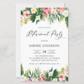 Papier Fleurs tropicales et Parti de la retraite verte (Devant)