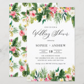 Papier Fleurs tropicales et Wedding shower de verdure (Devant / Derrière)