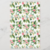 Papier Fleurs tropicales Été Couples Douche Invitation (Dos)