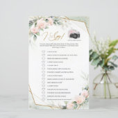 Papier Fleurs vertes et dorées I Spy jeu (Debout devant)