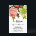 Papier Fleurs vintages Botanique 30e anniversaire Invitat<br><div class="desc">Invitation guts à votre événement avec cette invitation à la fête du 30e anniversaire florale personnalisable. Il présente des fleurs botaniques et une typographie classique. Cette invitation botanique à la fête du 30e anniversaire est parfaite pour les anniversaires du printemps et de l'automne. Les textes sont entièrement modifiables pour tout...</div>