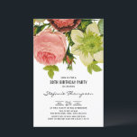 Papier Fleurs vintages Botanique 30e anniversaire Invitat<br><div class="desc">Invitation guts à votre événement avec cette invitation à la fête du 30e anniversaire florale personnalisable. Il présente des fleurs botaniques et une typographie classique. Cette invitation botanique à la fête du 30e anniversaire est parfaite pour les anniversaires du printemps et de l'automne. Les textes sont entièrement modifiables pour tout...</div>