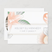 Papier Fleurs vintages élégantes funérailles (Devant / Derrière)