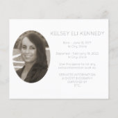 Papier Fleurs vintages élégantes funérailles (Dos)