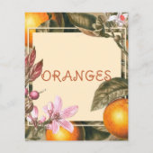 Papier Fleurs vintages et oranges (Dos)