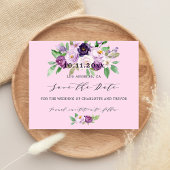 Papier Fleurs violet rose budget mariage enregistrer la d