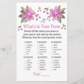 Papier Fleurs violettes Qu'y a-t-il dans votre jeu de vio (Devant)