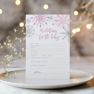 Papier Flocon de neige en argent rose Prédictions pour ca