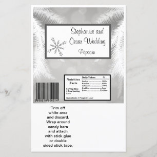 Papier Flocon de neige gris de Hershey's Large Bar Wrappe