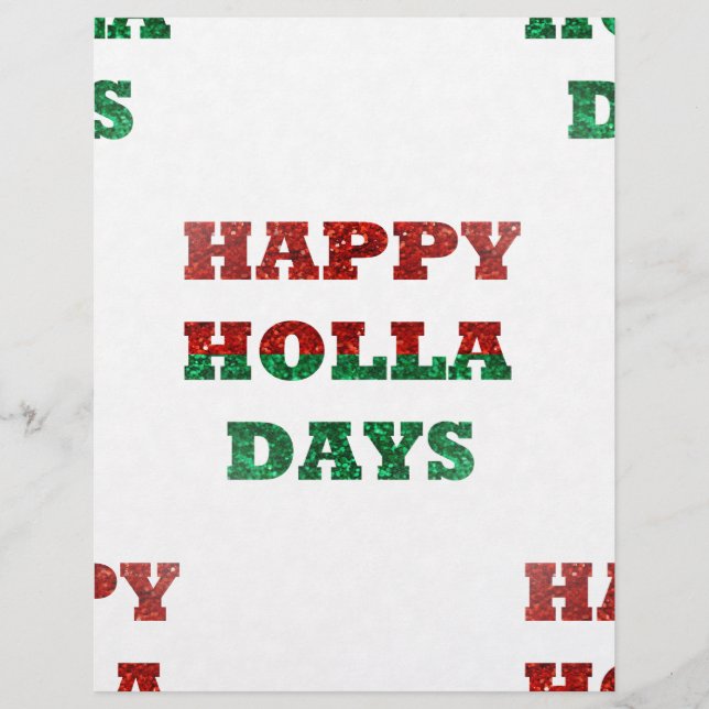 Papier flocon de neige joyeux holla jours (Devant)