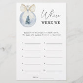 Papier Flora hiver Où étions-nous nuptiale douche jeu (Devant)