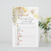 Papier Floral abeille nuptiale douche émoticônes jeu (Debout devant)