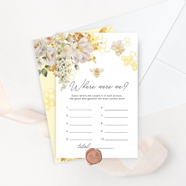 Papier Floral abeille Où étions-nous le jeu de douche nup (Créateur téléchargé)