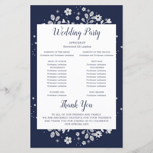 Papier Floral blanc (Dos)