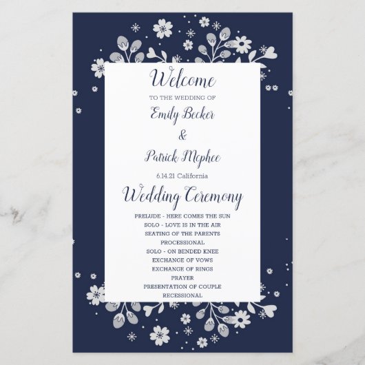 Papier Floral blanc (Devant)