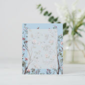 Papier Floral bleu antique (Debout devant)