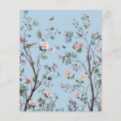 Papier Floral bleu antique (Dos)