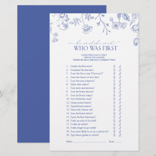 Papier Floral bleu et blanc Victorian Fête des mariées Je