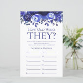 Papier Floral Bleu Quel Âge Ont Été Ils Fête des mariées (Debout devant)