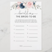 Papier Floral blush navy Quel âge la mariée était-elle à  (Devant)