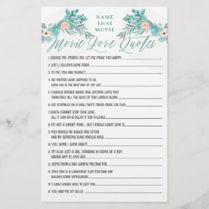 Papier Floral Boho Movie Lootes Citations Fête des mariée