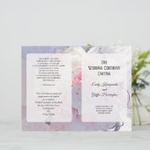 Papier Floral Bouquet Christian Catholic Wedding Programm (Debout devant)