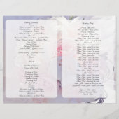 Papier Floral Bouquet Christian Catholic Wedding Programm (Dos)