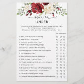 Papier Floral Bourgogne au-dessus ou sous la douche de na (Devant)