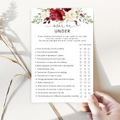 Papier Floral Bourgogne au-dessus ou sous la douche de na