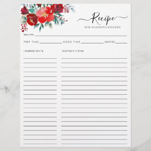 Papier Floral Bourgogne Holly Leaf cuisine de vacances Re