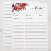 Papier Floral Bourgogne Holly Leaf cuisine de vacances Re (Devant / Derrière)