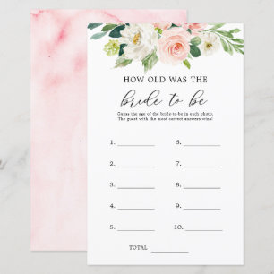 Papier Floral Brut Comme L'Âge Était La Mariée Pour Être