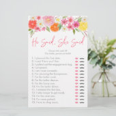 Papier Floral Citrus Il A Dit Qu'Elle A Dit Jeu De Mariag (Debout devant)