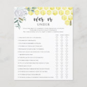 Papier Floral d'abeille sur ou sous le jeu de douche nupt (Devant)