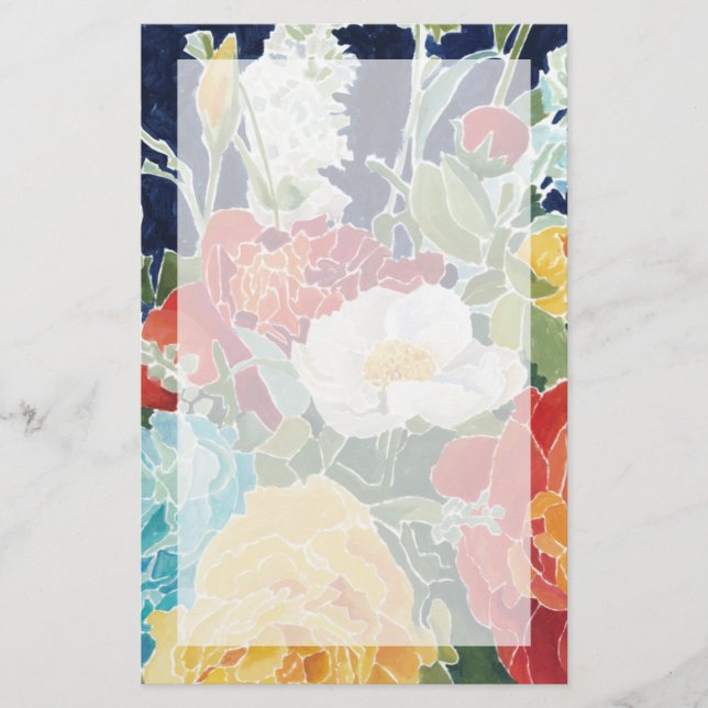 Papier Floral de minuit I (Devant)