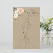 Papier Floral Devinez La Fête des mariées Robe Jeu Stat (Debout devant)