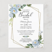 Papier Floral Drive By Fête des mariées Budget Invitation (Devant)