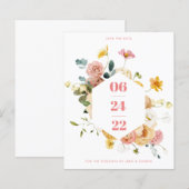 Papier Floral Enregistrer la date | Sutton (Devant / Derrière)