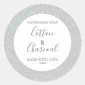 Papier floral Étiquette savon personnalisable (Devant)