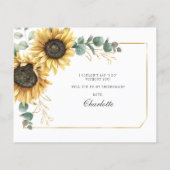 Papier Floral Eucalyptus Tournesol Soyez ma servante (Dos)