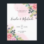 Papier Floral faire-part de mariage<br><div class="desc">Carte Florale faire-part de mariage</div>