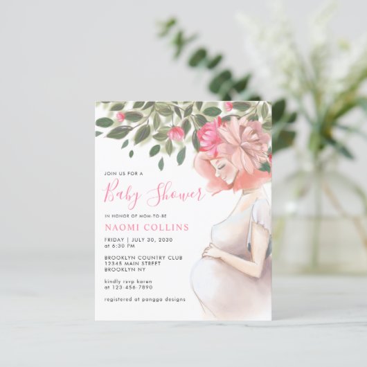 Papier Floral mère mère mère mère mère mère Baby shower (Debout devant)