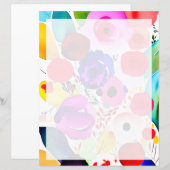 Papier Floral multicolore brillant (Devant / Derrière)