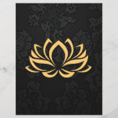 Papier Floral noir or (Dos)