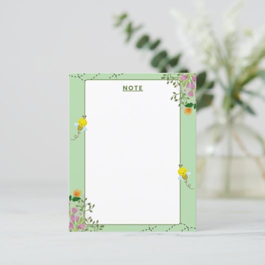Papier Floral Notepad (Debout devant)