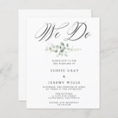 Papier Floral Nous faisons Faire-part de mariage (Devant / Derrière)