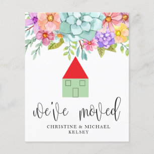 Papier Floral Nouvelle adresse résidentielle Moving Faire