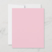 Papier Floral & Or/BUDGET- Invitation Baptême Fille. (Dos)