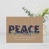 Papier Floral Peace Kraft Look Carte d'entreprise (Debout devant)