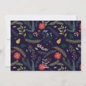 Papier Floral Peace Kraft Look Carte d'entreprise (Dos)